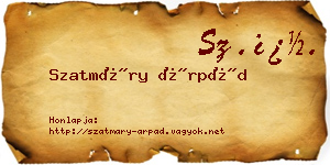 Szatmáry Árpád névjegykártya