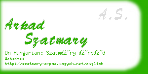 arpad szatmary business card